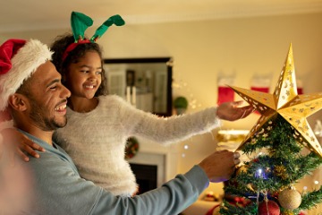 Christmas Tree with Family