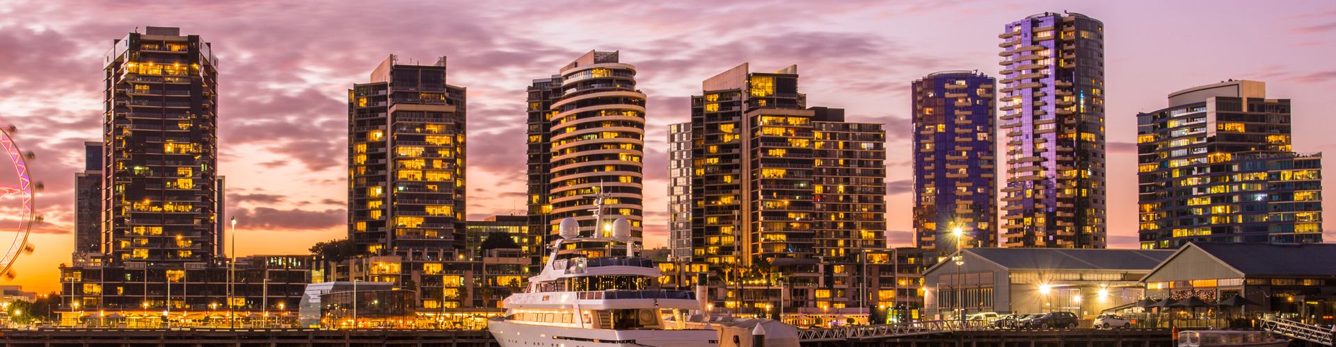 Docklands Melbourne Sunset 1900x500