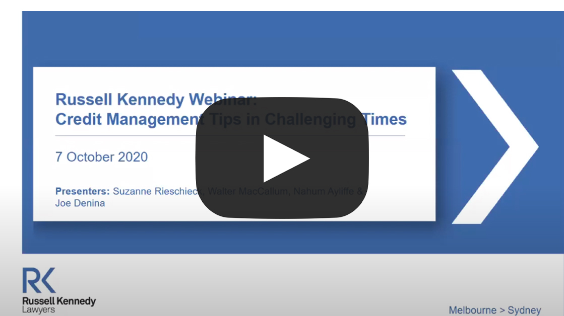 Webinar replay - Credit Management Tips in Challenging Times - Play